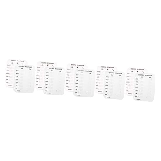 minkissy 10 Pcs Feeding Reminder Cat Feeding Schedule Dog Feed Chart Cats Feed Reminder Daily Dog Feeding Reminder Chart Sign Board Puppy Feeder Feeding Schedule Chart White Carry Food Abs