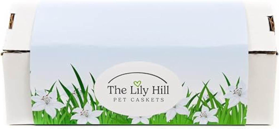 Lily Hill Biodegradable Pet Casket - Eco-Friendly Pet Burial Box for Cats, Dogs, Gerbils, and Chinchillas | Dog Coffin, Cat Coffin (Medium)