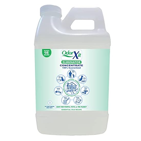 OdorXit Eliminator, Versatile Natural Odor Remover, Deodorizer & Absorber, Permanently Eliminate Surface Odor, Pet Odor Eliminator, Concentrate Odor Remover, 64oz