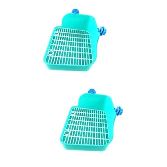 FOMIYES 2pcs Bunny Hutch Animal Cage Small Pet Pan Rabbit Corner Toilet Guinea Pig Potty Trainer Hamster Bedding Ferret Potty Trainer Potty Trainer Corner Square Tray Bed Lace