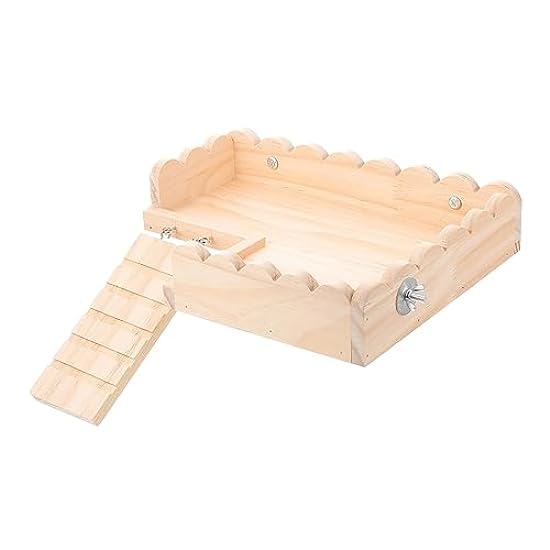 DOITOOL 2pcs Hamster Toy Parrot Chinchilla Accessories Guinea Pig Cage Accessories Chinchilla Toys Wood Toys Wood Serving Tray Hamster Supplies Hamster Wood Board Wooden Solid Wood