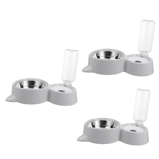 3pcs Double Bowl Feeder Automatic Feeders for Cats Automatic Water Dispenser Water Drinking Bottle Dog Pet Water Cup Puppybowl Water Bottles Feeder Bowl Plastic Food Bowl Leakproof