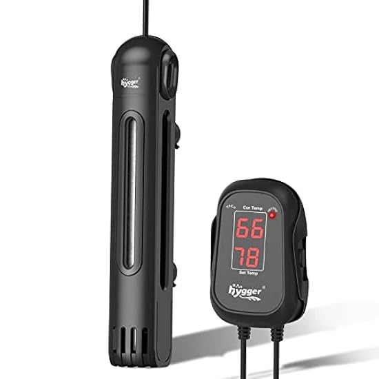 hygger 500W Submersible Aquarium Heater with Digital Controller, Auto Shut Off Fish Tank Heater for 66-132 Gallon Freshwater/Saltwater Reef Tank