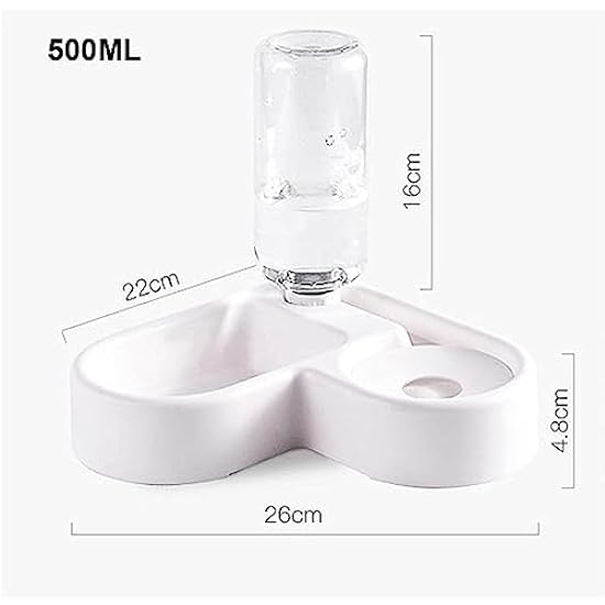 ZUMAHA Automatic Pet Water Bottle 1.8L Pet Water Feeder Double Bowl Not Wet Mouth Pet Water Dispenser Thick and Sturdy
