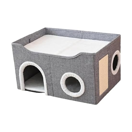 Gralara Foldable Cat Houses & Condos Cat Bed and Scratc