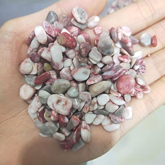 QPYD Natural Healing Crystal Natural Oriental Jasper Gravel Chips Irregular Energy jaspercrystal Stones for Fish Tank Bonsai Decoration (Size : 200g)