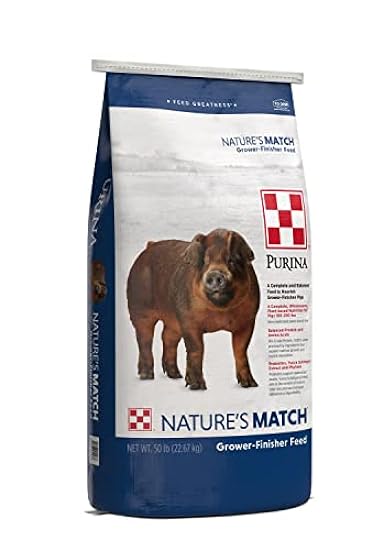 Purina | Nature´s Match Grower-Finisher Pig Feed | 50 Pound (50 LB) Bag