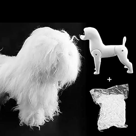 FOGOSP Bichon Model Dog Grooming Practice Model Kit(Mannequin and Wig) for Groomer Training