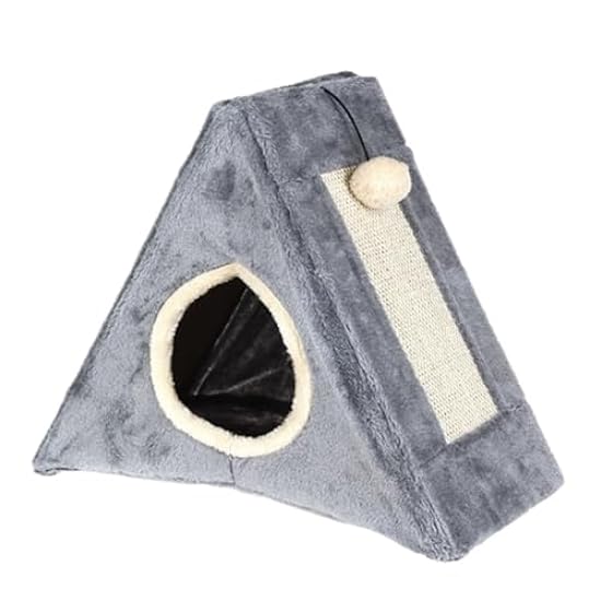 Cat Tree Tower Cat Climbing Frame Small Cattery Cat Scratching Board Integrated Hole Kitten Toy Bucket Grinding Claw Cat Nest Cat Trees (Color : G, Size : A)