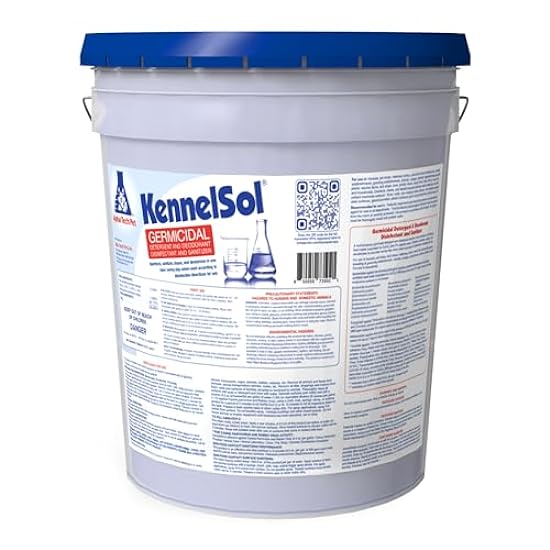 KennelSol 1-Step Kennel Cleaner - EPA Registered Liquid Concentrate Disinfectant and Deodorizer, Effective Against Bacteria and Viruses - 5 Gallons by Alpha Tech Pet