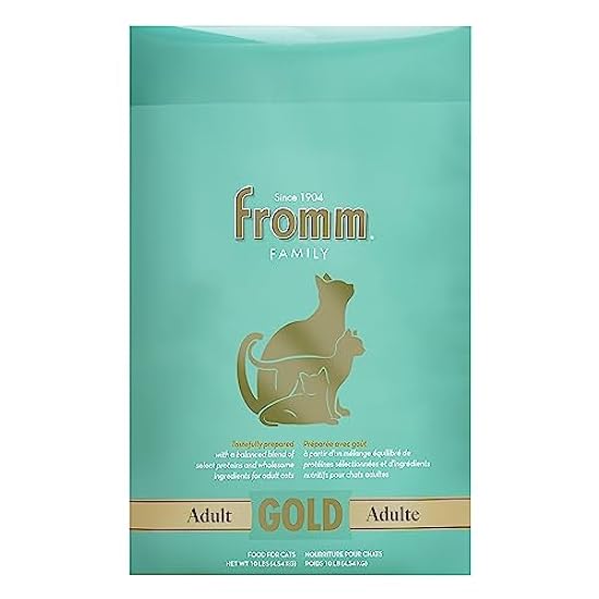 Fromm Adult Gold Dry Cat Food - Premium Cat Food for Adult Cats - Chicken Recipe - 10 lb