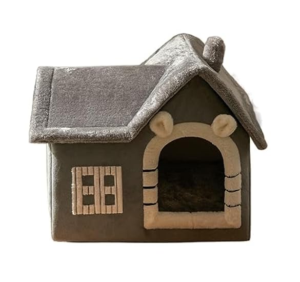 Dog House Dog Bed Cat House Cat Bed Round Cat Beds Soft Long Plush Pet Dog Bed For Pet Products Cushion Cat Bed Cat Mat Sleeping Sofa Pet House Pet Bed Pet Nest Cat Dog Bed ( Color : A , Size : 38*35*