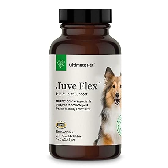 Ultimate Pet Juve Flex, Hip and Joint Soothing Support Supplement for Dogs, Cartilage, Collagen and Stiffness Support, 30 Chewable Tablets