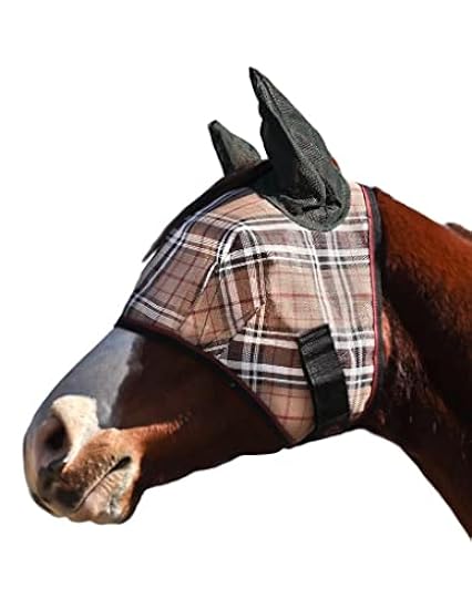 Kensington Signature Fly Mask w/Web Trim, Soft Mesh Ears & Forelock Opening Size: L-Average Color: 121 - Deluxe Black
