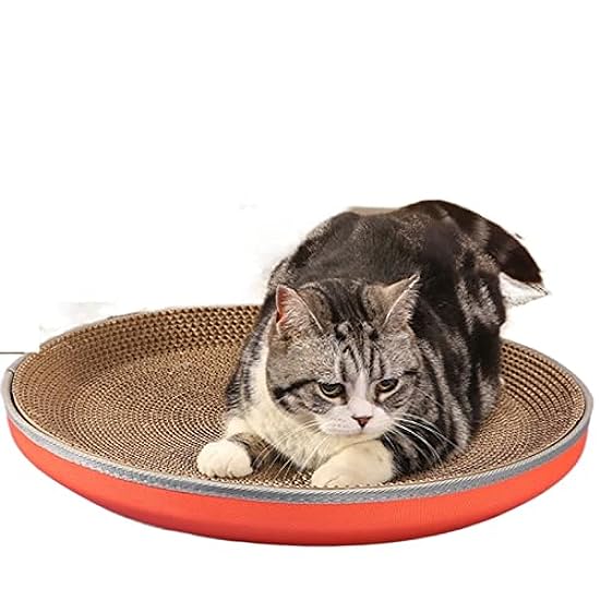 TAPIVA Cat Scratching Pads Wear-Resistant Scratcher Corrugated Paper Kitty Bed Claw Grinder Replace Nest Furniture Protector Round Cat Scratching Board Toy