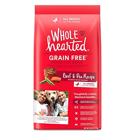 WholeHearted Grain Free All Life Stages Beef & Pea Formula Dry Dog Food, 25 lbs.