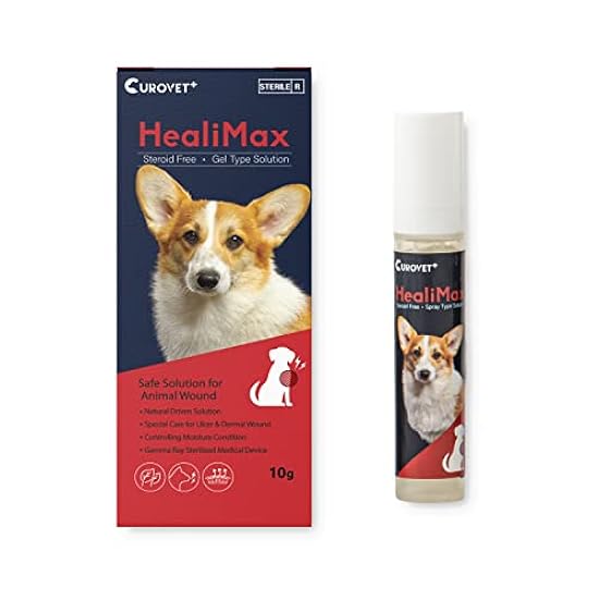 CUROVET HealiMax, Wound Care Gel for Dogs and Cats, 0.35oz. Safe and Easy Care with 100% Natural Ingredients. Burn, Ulcer and Surgical Wound.