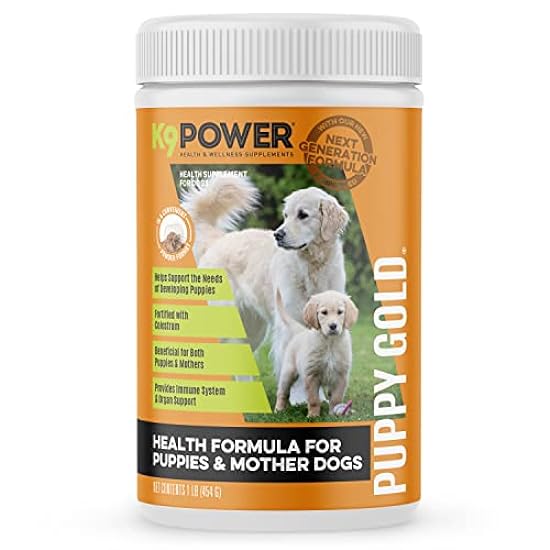 K9 Power Next Generation Puppy Gold - Nutritional Supplement for Growing Puppies & Nursing Mothers, Essential Nutrients for Healthy Development (1 Pound (45 Concentrated Scoops))
