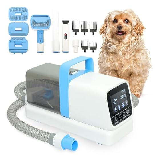 Neatki Dog Grooming Kit, Pet Grooming Vacuum & Dog Clippers Nail Trimmer Grinder & Dog Brush, Pet Grooming Supplies