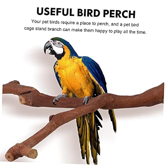 Ipetboom 5 Sets Parrot Toy Parakeet Toys Bird Cage Perch Toy Bird Bath for Cage Rat Cage Accessories Bird Cage Accessories Rope Perch Bird Biting Toy Large Bird Cage Chew Wood Standing Pole