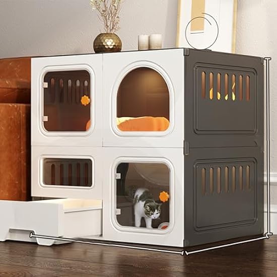 Cat Cage with Litter Box, Cat Enclosures, Kennels Pet C