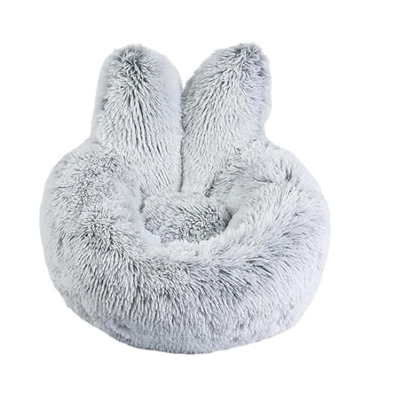 Cat Sleeping Bed with Ears, Cat Ear Design Cat Bed Indoor Anti Slip, Washable Cat Hideaway, Plush Cat Shaped Bed, Cozy Cat Bed Cave, Plush Puppy Cave, Durable Cat Nest, Fluffy Donut Cat Bed for Pets