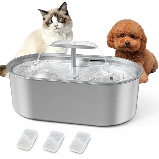 Petsdrog Cat Water Fountain, 3.2L/108oz Automatic Stain