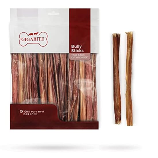 GigaBite 6 Inch Odor-Free All Natural Bully Sticks by Best Pet Supplies - (1.5 Pound)