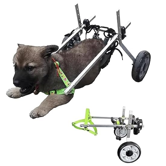 GIADO Dog Wheelchair for Back Legs Aluminum Alloy Pet Wheelchair Lightweight Adjustable Assisted Walk Tool Wheelchair