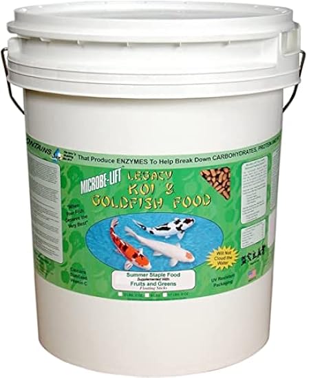 MICROBE-LIFT MLLFGXL Fruits and Greens Floating Fish Food Sticks for Ponds, Water Gardens, and Fountains, Safe for Live Goldfish and Koi, 13.25 Pounds