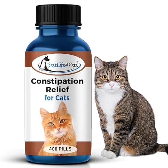 BestLife4Pets - Cats Constipation Relief and Stool Softeners - Natural Health Supplements to Help Digestion, Gas Relief and Constipation - Allergy Laxatives for Cats- Pills