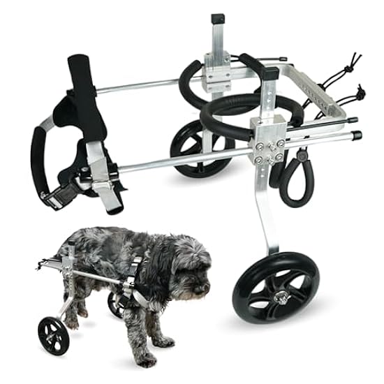FurDrive Dog Wheelchair for Back Legs – Small, Medium & Large – Lightweight Aluminum Alloy - Adjustable Wheelchair for Dogs with Disabled Hind Legs – Cat Wheelchair - Dog Carts with Wheels