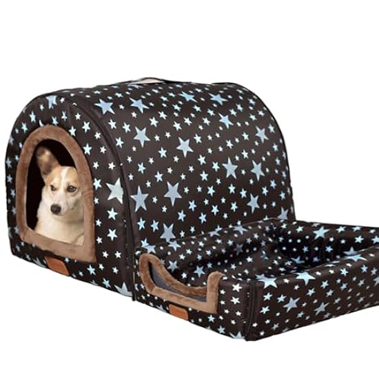 Pet Warm Bed House Soft Indoor Semi-Closed Cave Tent fo