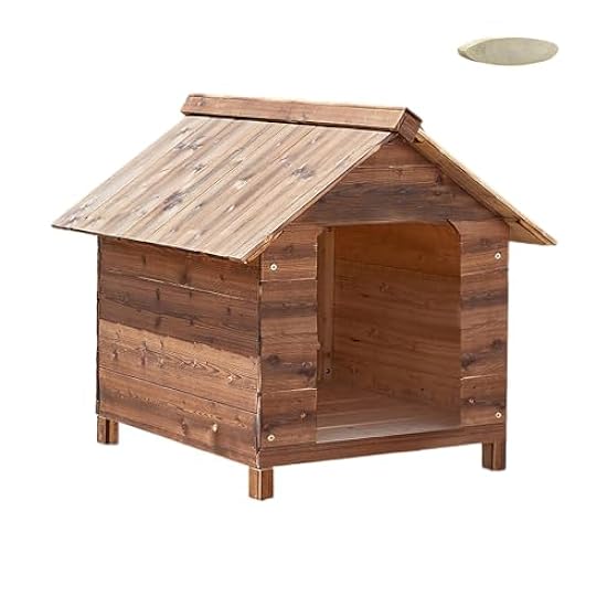 Wooden Dog House Outside Pet Supplies Small Medium Large Dog Kennel Outdoor Indoor Weatherproof (no Door no Window - L)