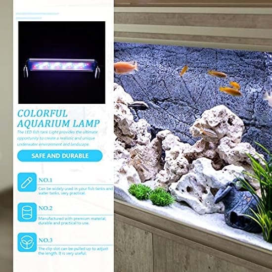 iplusmile 4pcs Aquarium Light Led Landscaping Dimmable Aquarium Lamp Adjustable Lighting Aquarium Fish Tanks 5 Gallon Fish Tank Plants Decor Led Lighting Lamp Grow Light PVC Enhancing White