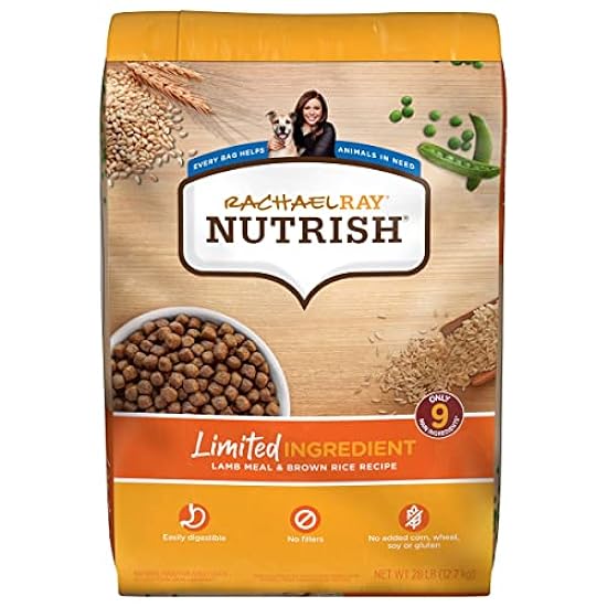 Rachael Ray Nutrish Limited Ingredient Dog Food, Lamb M