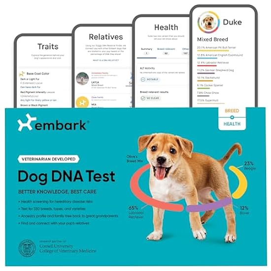 Embark Breed & Health Kit - Dog DNA Test - Discover Bre