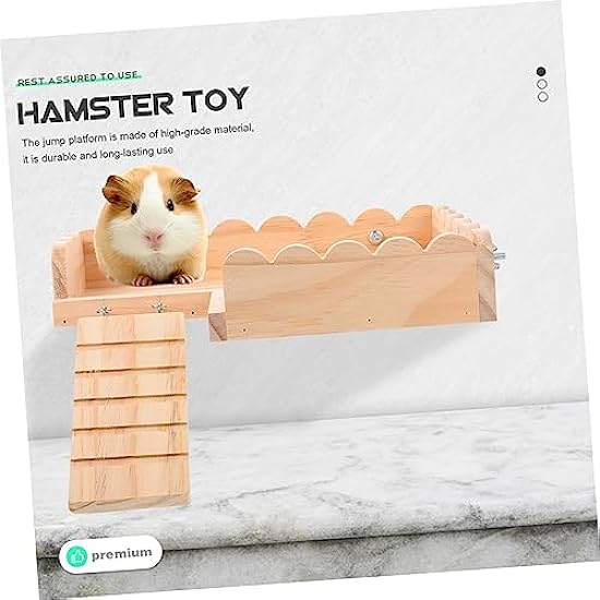 DOITOOL 2pcs Hamster Toy Parrot Chinchilla Accessories Guinea Pig Cage Accessories Chinchilla Toys Wood Toys Wood Serving Tray Hamster Supplies Hamster Wood Board Wooden Solid Wood