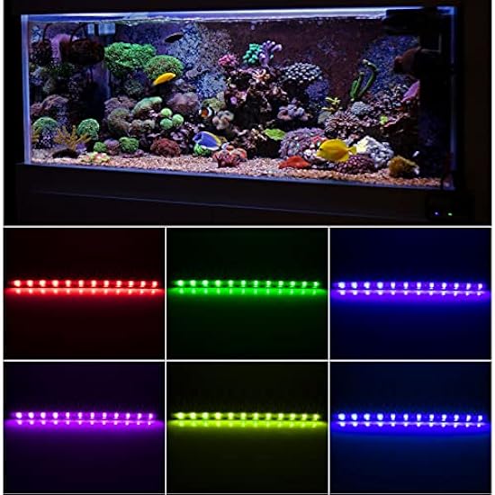 Jenklight LED Aquarium Light with Timer 7/24 Auto for 27-32 Inch Fish Tank, RGBW Full Spectru Color Changing Phone App Bluetooth Remote Aquarium Lighting