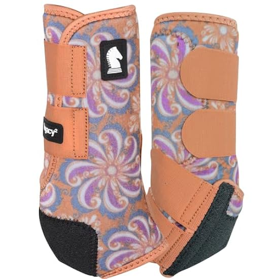 Classic Equine Legacy2 Hind Support Boots, Pinwheel, Small