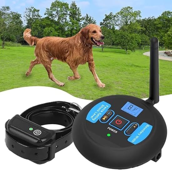 Wireless Dog Fence, Stubborn Pet Dog Boundary Containment System, Vibrate/Shock Dog Collar, IP67 Waterproof and Rechargeable Receiver,Adjustable Range Up to 1640ft, Harmless for All Dogs,for1dog