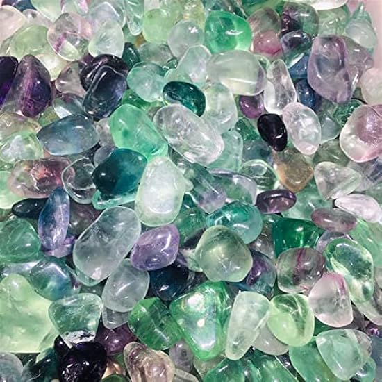 Home Collections Home Decor, Natural Colorful Fluorite Crystal Polished Fluorite Gravel Stones for Aquarium Gifts,Natural Crystal Natural Stones (Size : 400g)